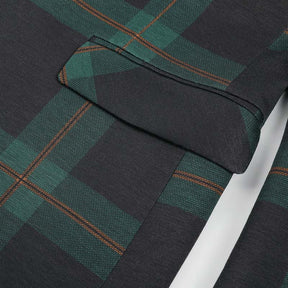 Multi-color Plaid Stripe Suit Slim Fit 2-Piece Casual Suit