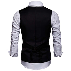 Slim Fit Casual Fashion Vest Black