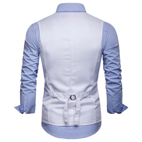 Slim Fit Casual Fashion Vest White