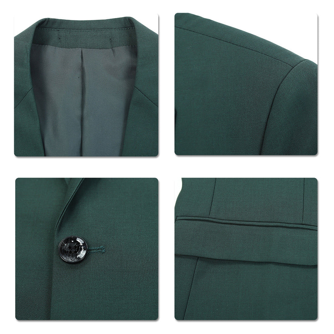 2-Piece Slim Fit Casual Suit Green