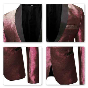 Magic Red Tuxedo Jacket Luxury Prom Blazer