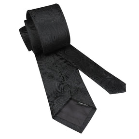 Printed Floral Tie Neckties Set with Handkerchief Cufflinks