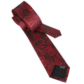 Printed Floral Tie Neckties Set with Handkerchief Cufflinks