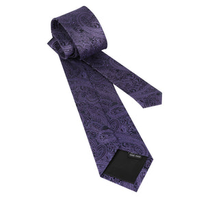 Printed Floral Tie Neckties Set with Handkerchief Cufflinks