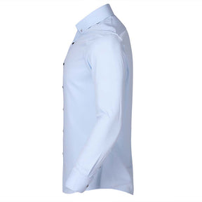 Men's Solid Long Sleeve Casual Formal Shirt Light Blue