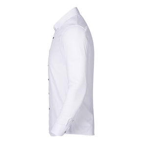 Men's Solid Long Sleeve Casual Formal Shirt White