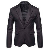 Men's Casual Slim Fit Jacket Daily Blazer Coat Tops Dark Grey