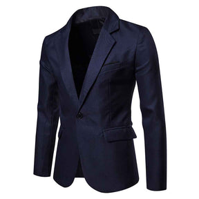 Men's Casual Slim Fit Jacket Daily Blazer Coat Tops Navy