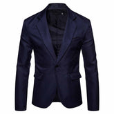 Men's Casual Slim Fit Jacket Daily Blazer Coat Tops Navy