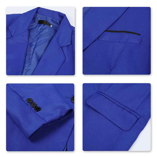 Men's Casual Slim Fit Jacket Daily Blazer Coat Tops Dark Blue - Cloudstyle