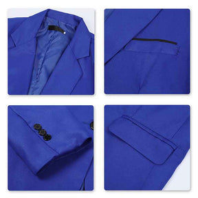 Men's Casual Slim Fit Jacket Daily Blazer Coat Tops Dark Blue