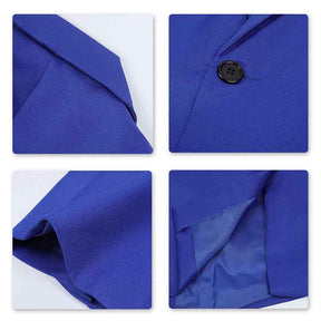 Men's Casual Slim Fit Jacket Daily Blazer Coat Tops Dark Blue