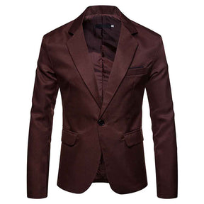 Men's Casual Slim Fit Jacket Daily Blazer Coat Tops Coffee