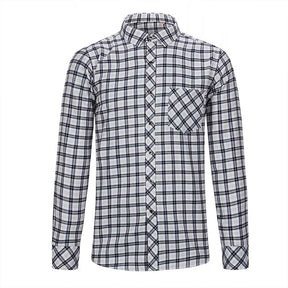 Men's Regular Fit Striped and Plaid Casual Cotton Shirt