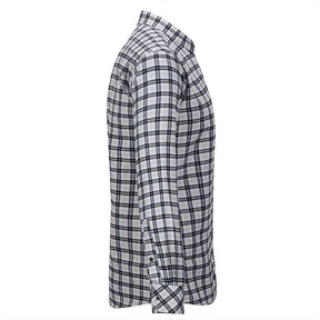 Men's Regular Fit Striped and Plaid Casual Cotton Shirt