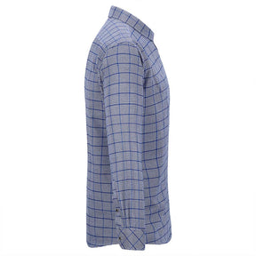 Men's Regular Fit Striped and Plaid Casual Cotton Shirt