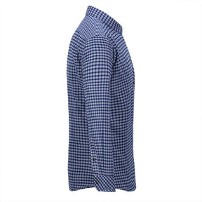 Men's Regular Fit Striped and Plaid Casual Cotton Shirt