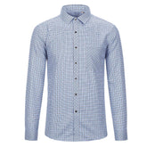 Men's Regular Fit Striped and Plaid Casual Cotton Shirt