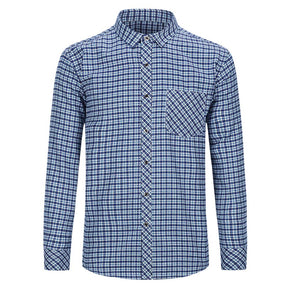 Men's Regular Fit Striped and Plaid Casual Cotton Shirt