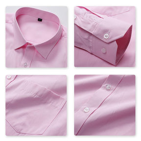 Men's Solid Pink Business | Formal | Casual Lapel Shirt