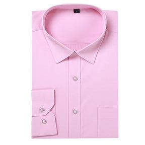 Men's Solid Pink Business | Formal | Casual Lapel Shirt