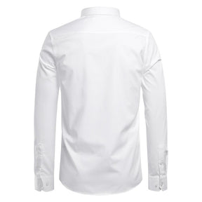 Men's Solid White Business | Formal | Casual Lapel Shirt
