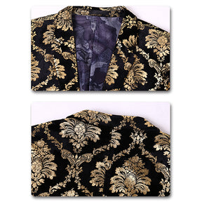 Modern Fit  Floral Gold Blazer