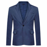 Men's Slim Fit Casual Blazer Jacket Navy