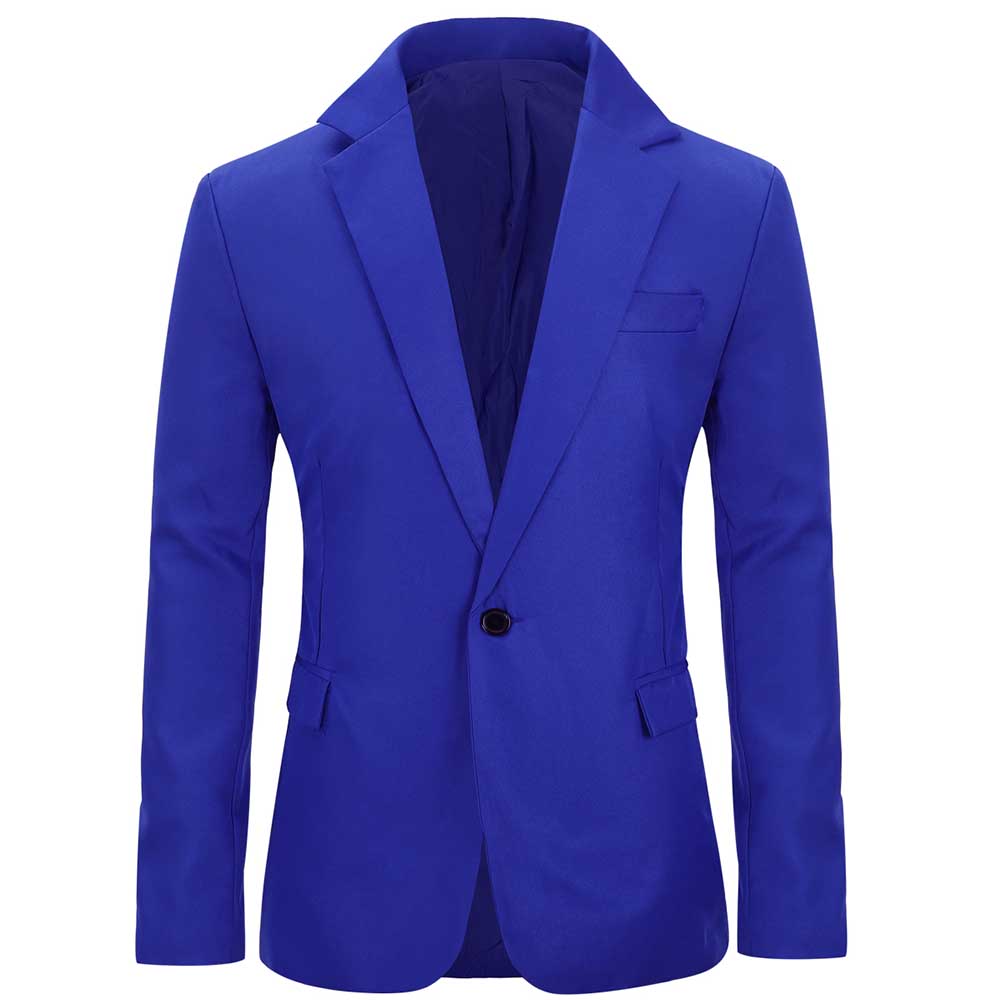 Men's Slim Fit Casual Blazer Jacket Blue