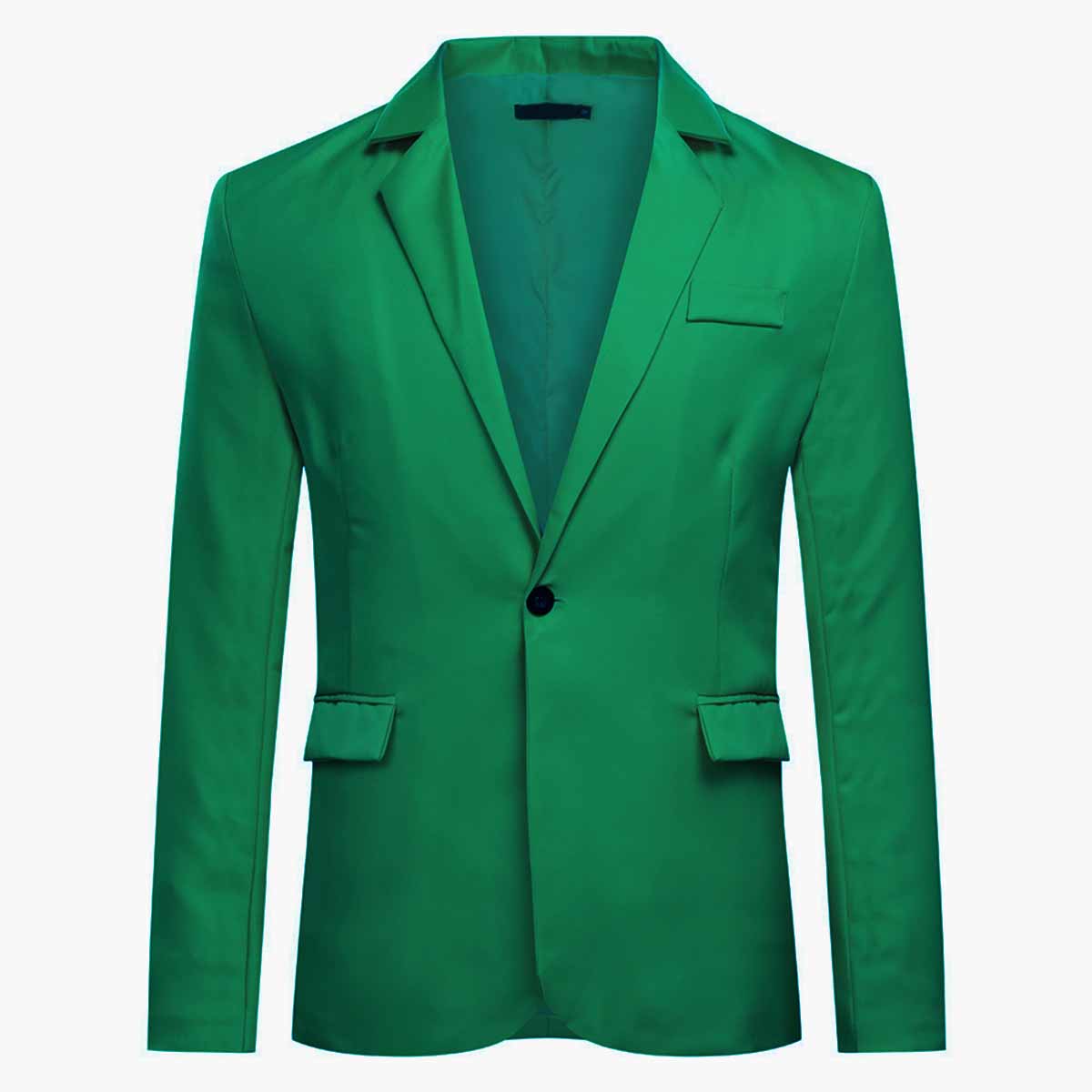 Men's Slim Fit Casual Blazer Jacket Green
