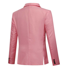 Men's Slim Fit Casual Blazer Jacket Pink
