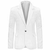 Men's Slim Fit Casual Blazer Jacket White