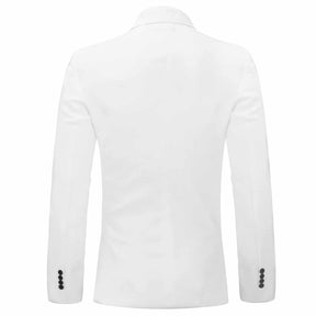 Men's Slim Fit Casual Blazer Jacket White
