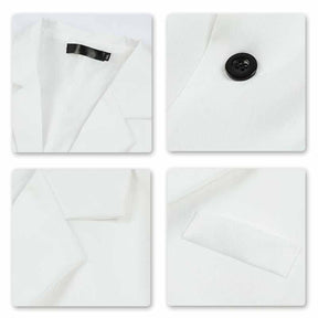 Men's Slim Fit Casual Blazer Jacket White