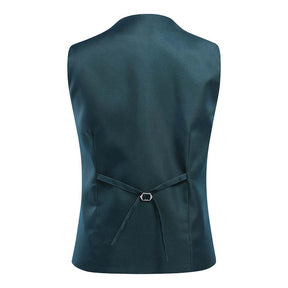 Slim Fit Single Breasted Green Vest