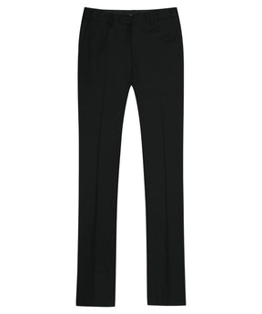 Men's Classic Slim Fit Stretch Flat Front Slacks Dress Pants Black