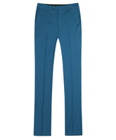 Men's Classic Slim Fit Stretch Flat Front Slacks Dress Pants Blue