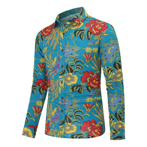 Men's Funky Printed Shirt Casual Shirt Fancy Floral Tops