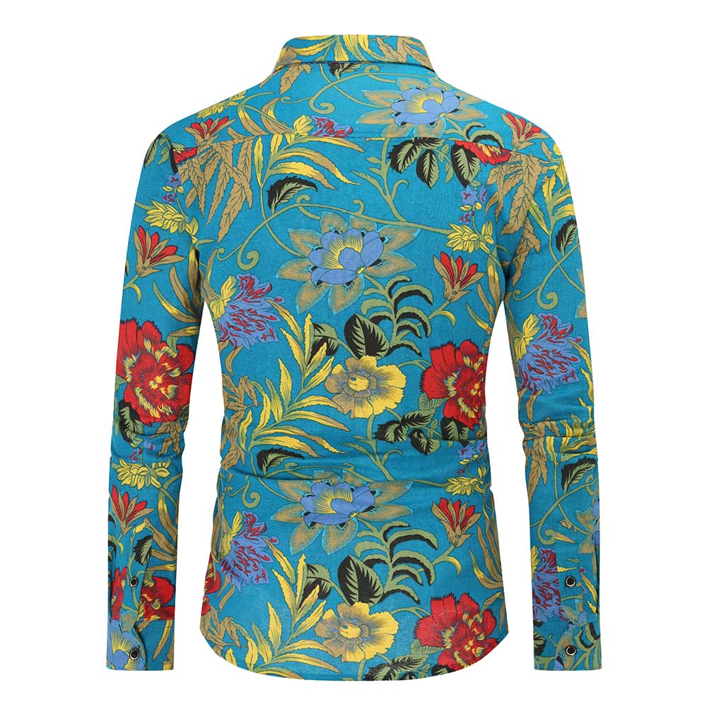 Men's Funky Printed Shirt Casual Shirt Fancy Floral Tops