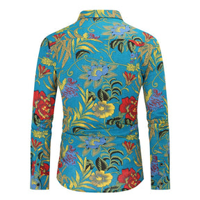 Men's Funky Printed Shirt Casual Shirt Fancy Floral Tops