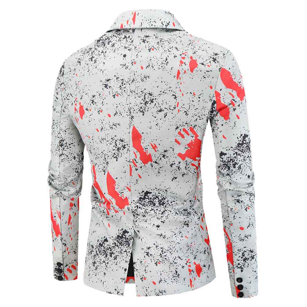 Men's Printed Blazer Casual Floral Party Jacket Coat