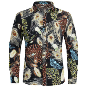 Men's Regular Fit Printed Casual Shirt Party Shirts