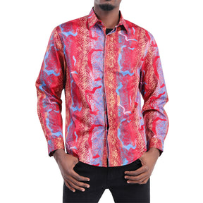 Print Shirt Regular Fit Long Sleeve Casual Shirt For Men