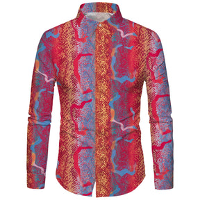 Print Shirt Regular Fit Long Sleeve Casual Shirt For Men