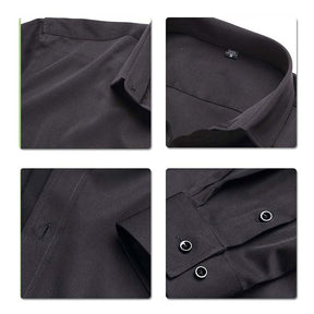 Men's Solid Slim Fit Bamboo Fiber Casual Formal Shirt
