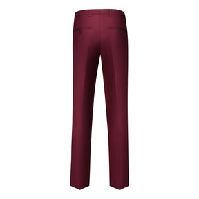 3-Piece One Button Suit Slim Fit Red Suit