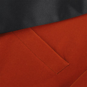 Slim Fit 2-Piece Orange Pleuche Velvet Tuxedo Suit