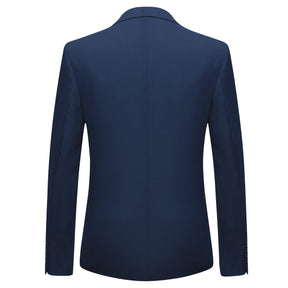 Mens 2-Piece Slim Fit Two Button Navy Suit