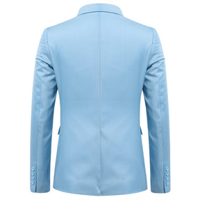 Light Blue 2-Piece Suit Slim Fit Two Button Suit