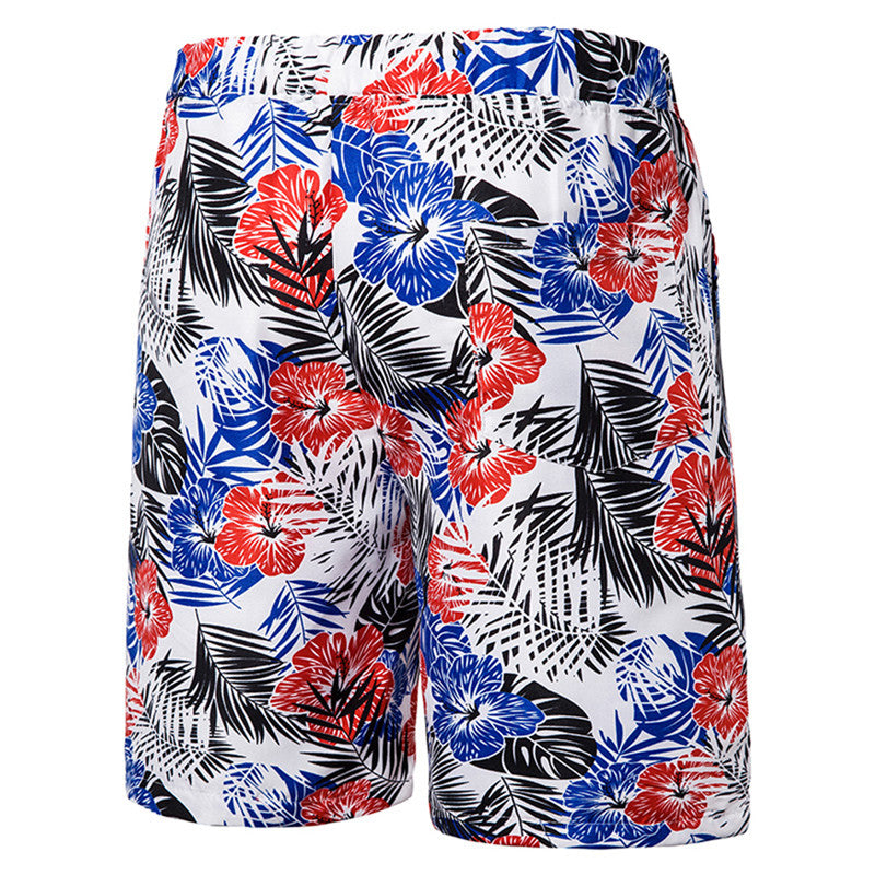 Relaxed Fit Floral Casual Shorts White
